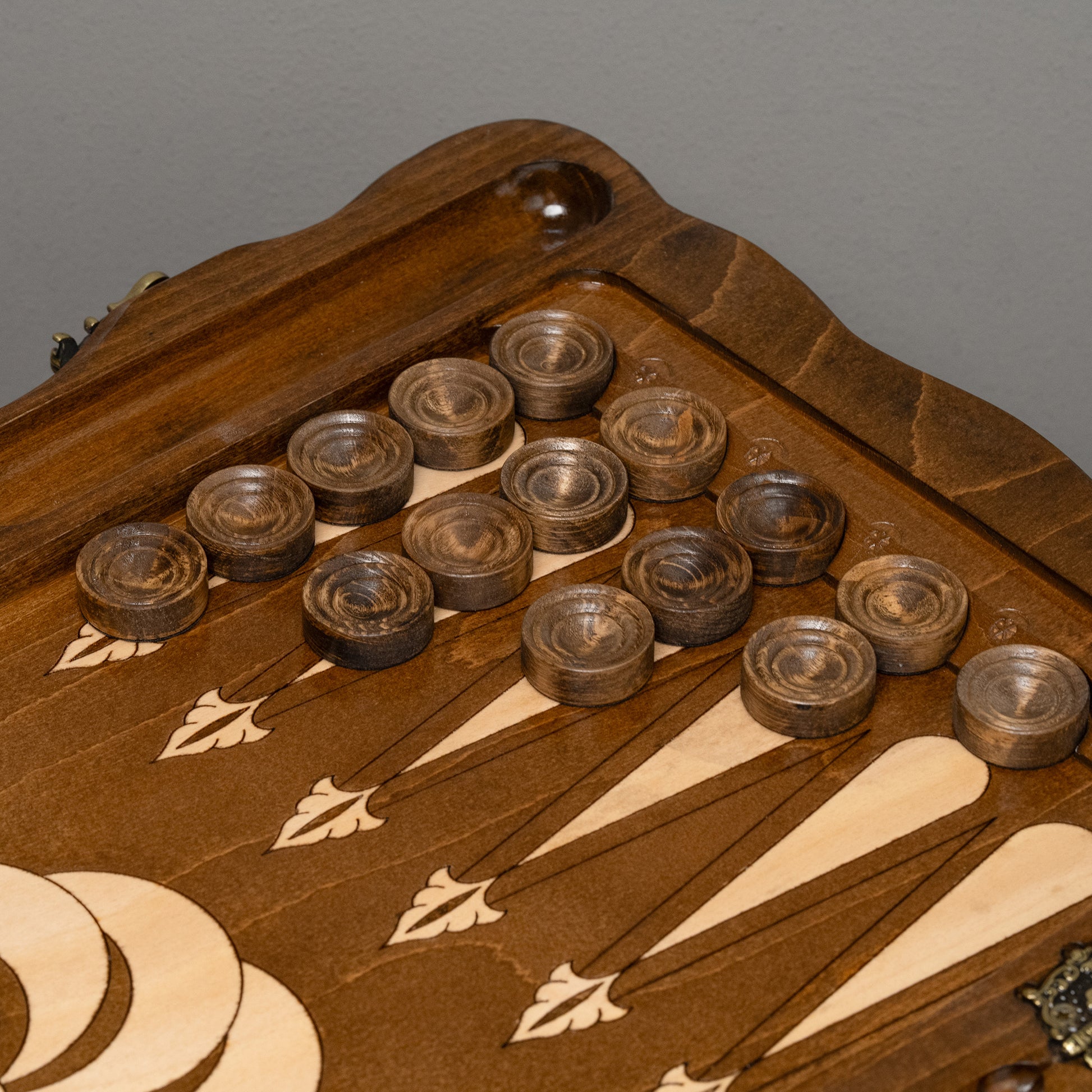 Luxury Backgammon Set – Armenian Eternity Symbol with Bronze Details - Unumperfectus